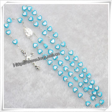 Multicolor Plastic Bead Rosary, Plastic Beads Rosary (IO-cr295)